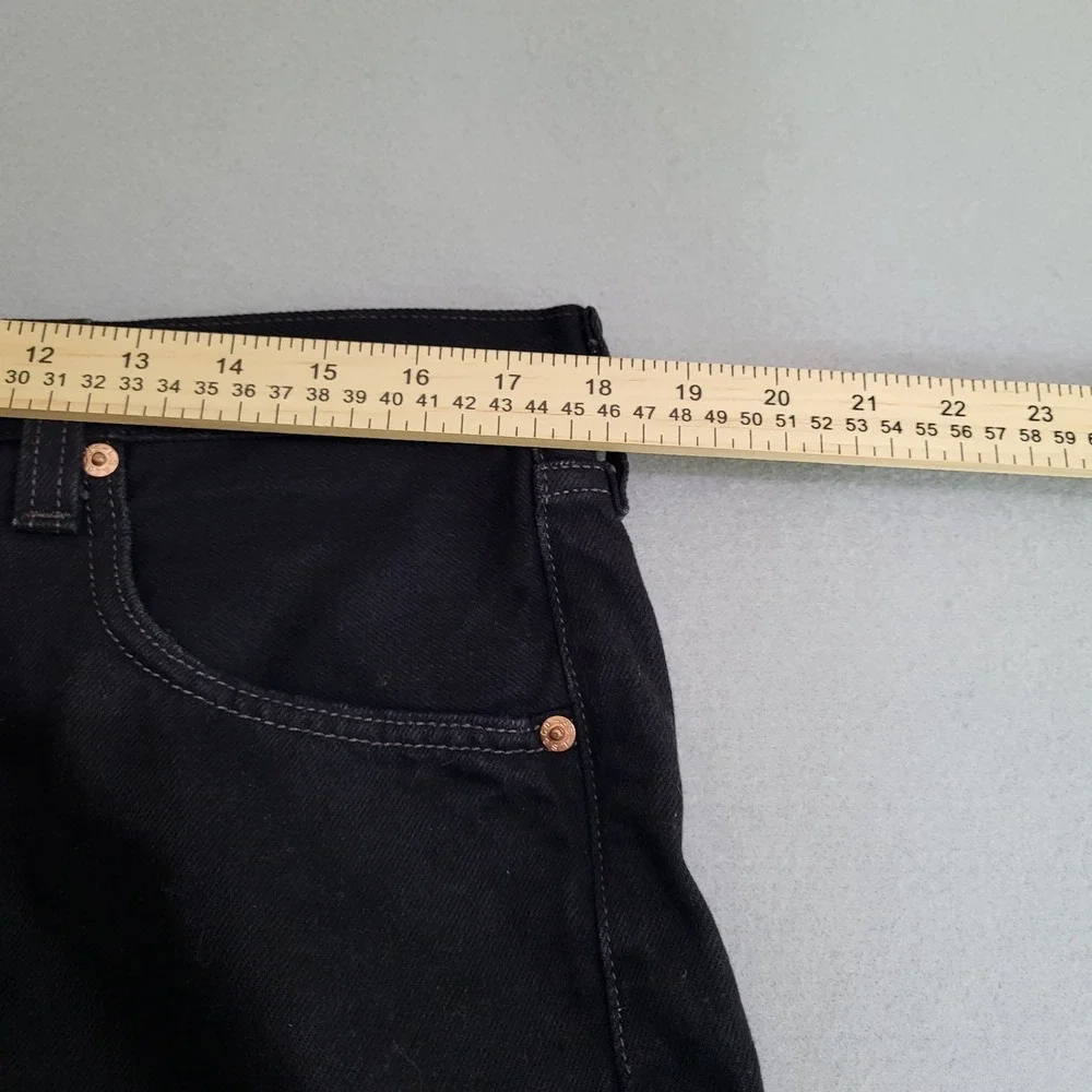 Levi's 501 Men's Original Straight Leg Button Fly Denim Blue Jeans Black 36x30